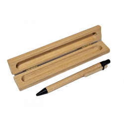 Drewniany zestaw etui z długopisem  + logo